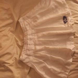 White Pleated Mini Skirt